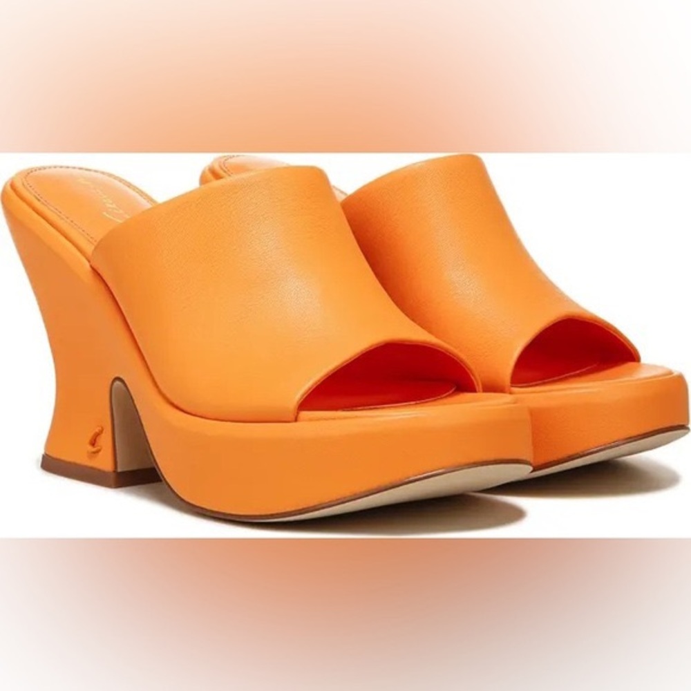 Sam Edelman Orange Platform Sandals (size 37 / 7 US)